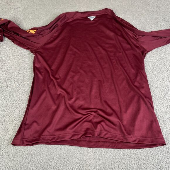 Columbia Virginia Tech Hokies Shirt Mens Large Long Sleeve PFG Omni Shade - Picture 7 of 12